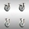 Service Caster 5 Inch 316SS Gray Polyurethane Swivel Top Plate Caster Lock Brake 2 Rigid, 2PK SCC-SS316TTL20S514-PPUB-2-R-2 - alternate 1